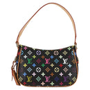 LOUIS VUITTON Monogram Multicolor Lodge PM Hand Bag Black M40054 LV Auth 130195SV-2