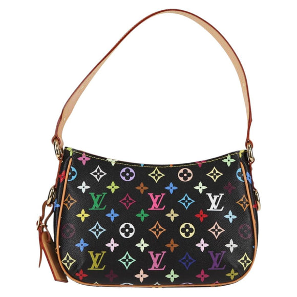LOUIS VUITTON Monogram Multicolor Lodge PM Hand Bag Black M40054 LV Auth 130195SV