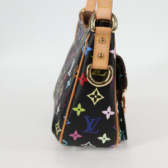 LOUIS VUITTON Monogram Multicolor Lodge PM Hand Bag Black M40054 LV Auth 130195SV