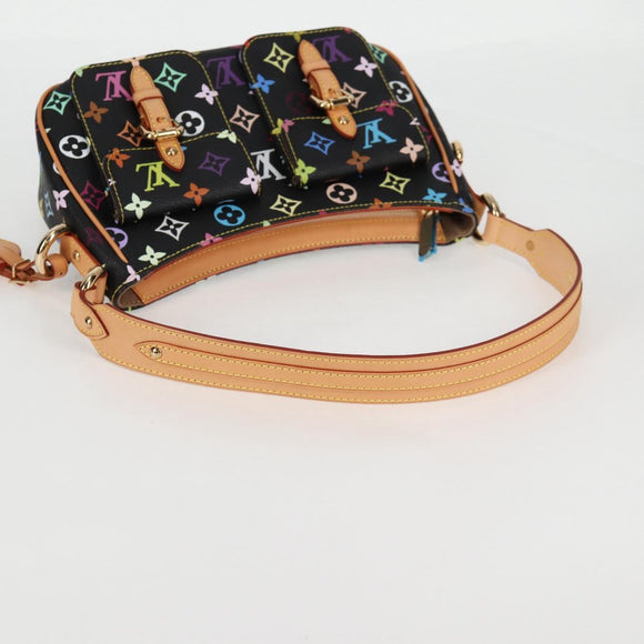 LOUIS VUITTON Monogram Multicolor Lodge PM Hand Bag Black M40054 LV Auth 130195SV
