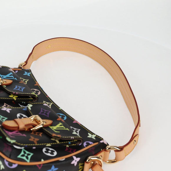 LOUIS VUITTON Monogram Multicolor Lodge PM Hand Bag Black M40054 LV Auth 130195SV