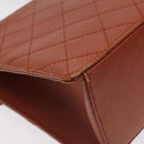 CHANEL Matelasse Hand Bag Caviar Skin Brown Gold CC Auth 130197-16