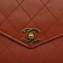 CHANEL Matelasse Hand Bag Caviar Skin Brown Gold CC Auth 130197-17