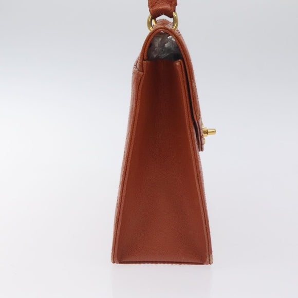 CHANEL Matelasse Hand Bag Caviar Skin Brown Gold CC Auth 130197