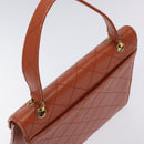 CHANEL Matelasse Hand Bag Caviar Skin Brown Gold CC Auth 130197-6