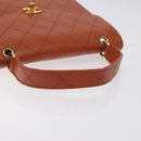 CHANEL Matelasse Hand Bag Caviar Skin Brown Gold CC Auth 130197-7