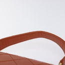 CHANEL Matelasse Hand Bag Caviar Skin Brown Gold CC Auth 130197-8