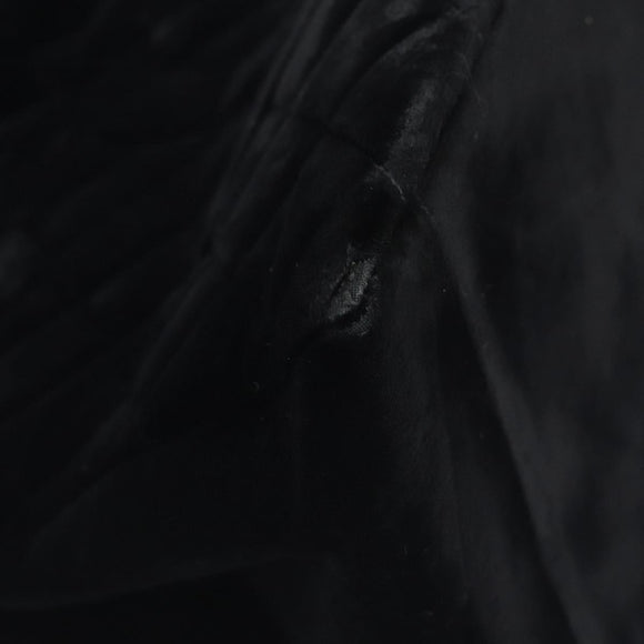 CHANEL Matelasse COCO Mark Chain Hand Bag Velor Black Silver CC Auth 130198