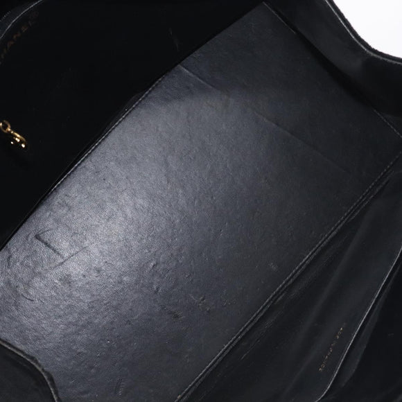 CHANEL Matelasse COCO Mark Chain Hand Bag Velor Black Silver CC Auth 130198