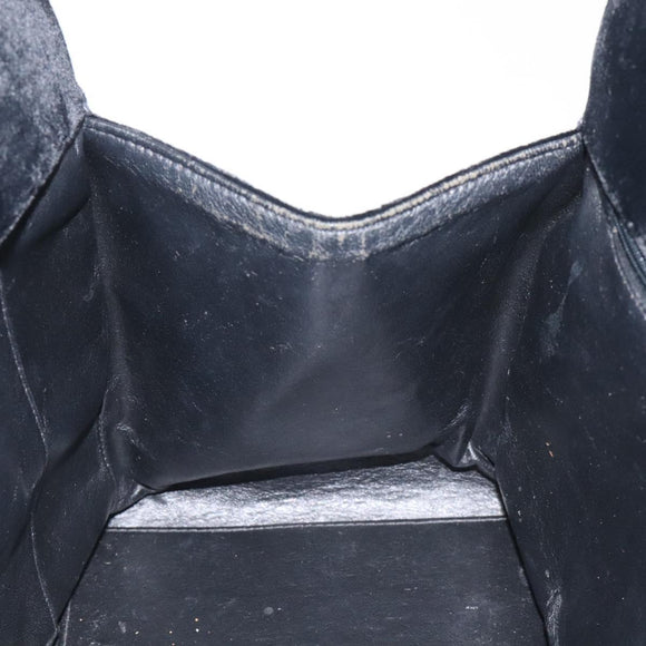 CHANEL Matelasse COCO Mark Chain Hand Bag Velor Black Silver CC Auth 130198