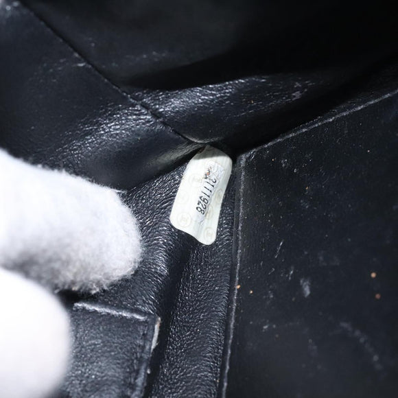 CHANEL Matelasse COCO Mark Chain Hand Bag Velor Black Silver CC Auth 130198