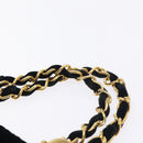 CHANEL Matelasse COCO Mark Chain Hand Bag Velor Black Silver CC Auth 130198-14