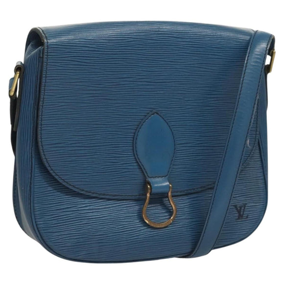 LOUIS VUITTON Epi Saint Cloud GM Shoulder Bag Toledo Blue M52195 LV Auth 130201