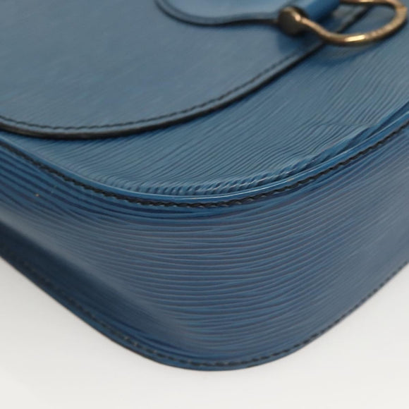 LOUIS VUITTON Epi Saint Cloud GM Shoulder Bag Toledo Blue M52195 LV Auth 130201