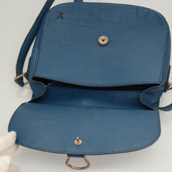 LOUIS VUITTON Epi Saint Cloud GM Shoulder Bag Toledo Blue M52195 LV Auth 130201