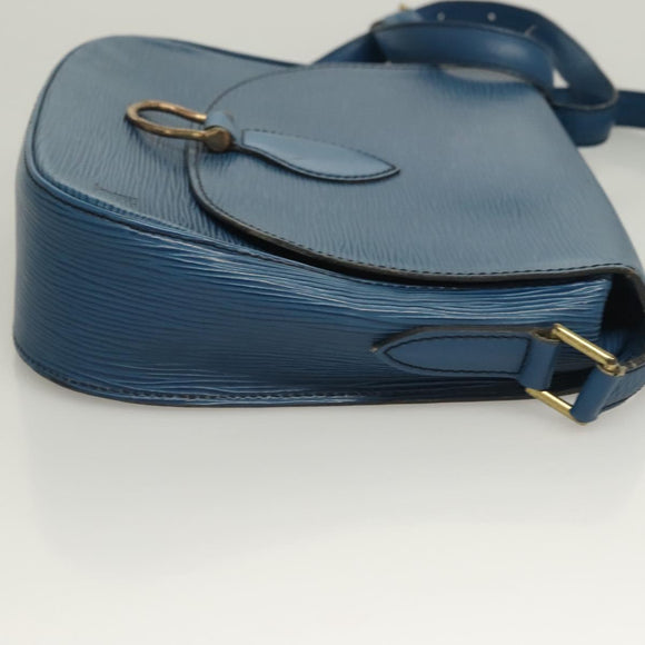 LOUIS VUITTON Epi Saint Cloud GM Shoulder Bag Toledo Blue M52195 LV Auth 130201