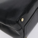 Salvatore Ferragamo Vala Shoulder Bag Leather Black Gold Auth 130219-16