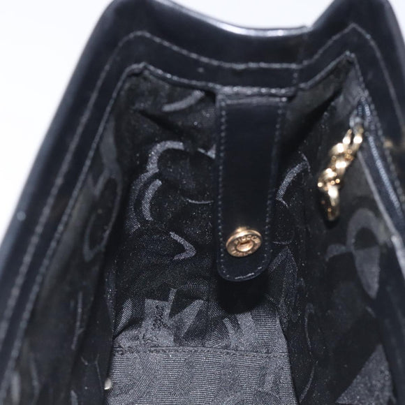 Salvatore Ferragamo Vala Shoulder Bag Leather Black Gold Auth 130219