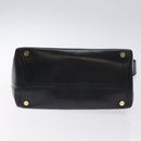 Salvatore Ferragamo Vala Shoulder Bag Leather Black Gold Auth 130219-5