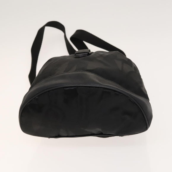 Salvatore Ferragamo Backpack Nylon Black Silver Auth 130220