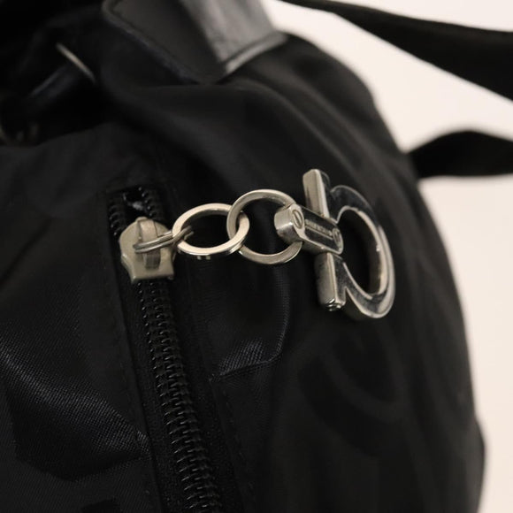 Salvatore Ferragamo Backpack Nylon Black Silver Auth 130220