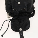 Salvatore Ferragamo Backpack Nylon Black Silver Auth 130220-10