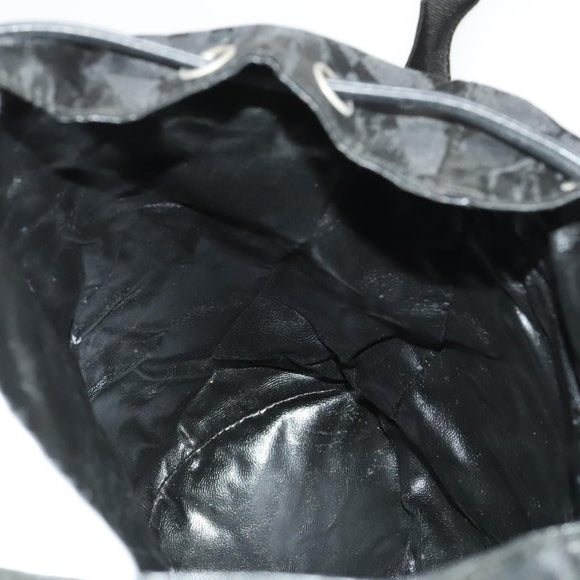 Salvatore Ferragamo Backpack Nylon Black Silver Auth 130220