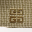 GIVENCHY Staggered Pattern Shoulder Bag Canvas Beige Auth 130221-10