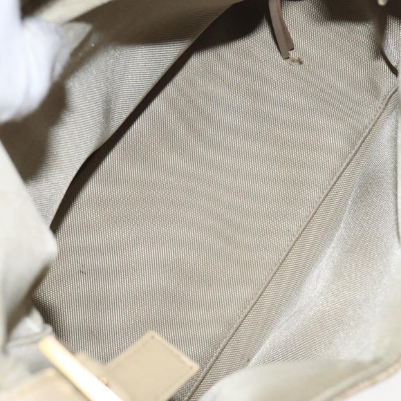 GIVENCHY Staggered Pattern Shoulder Bag Canvas Beige Auth 130221