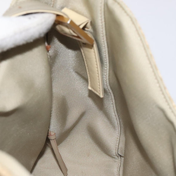 GIVENCHY Staggered Pattern Shoulder Bag Canvas Beige Auth 130221