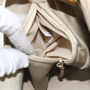 GIVENCHY Staggered Pattern Shoulder Bag Canvas Beige Auth 130221-12