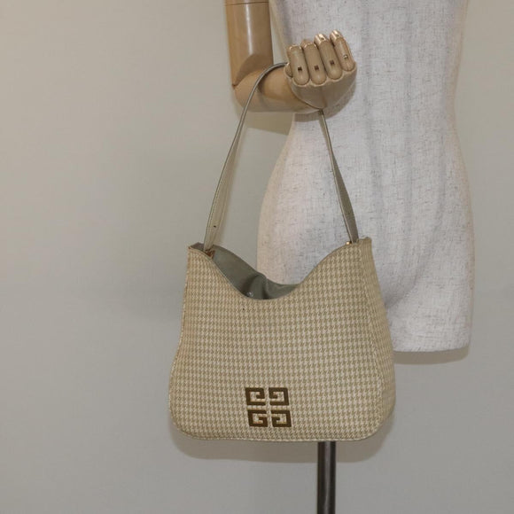 GIVENCHY Schultertasche mit versetztem Muster Canvas Beige Original 130221