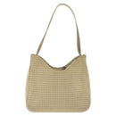 GIVENCHY Staggered Pattern Shoulder Bag Canvas Beige Auth 130221-2