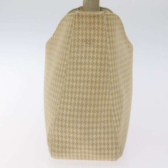 GIVENCHY Staggered Pattern Shoulder Bag Canvas Beige Auth 130221