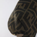 FENDI Zucca Canvas Pouch Black Brown Auth 130225V-16