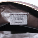 FENDI Zucca Canvas Pouch Black Brown Auth 130225V-9