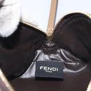 FENDI Zucca Canvas Pouch Black Brown Auth 130225V-17