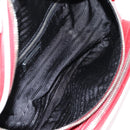 PRADA Body Bag Leather Silver Red Auth 130229V-11