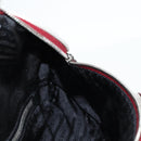 PRADA Body Bag Leather Silver Red Auth 130229V-21