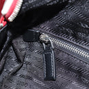 PRADA Body Bag Leather Silver Red Auth 130229V-23