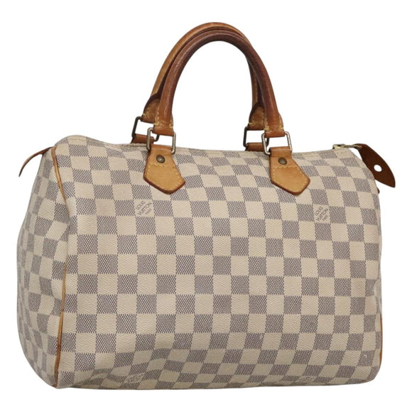 LOUIS VUITTON Damier Azur Speedy 30 Hand Bag N41533 LV Auth 130244