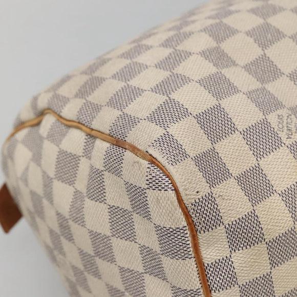 LOUIS VUITTON Damier Azur Speedy 30 Hand Bag N41533 LV Auth 130244