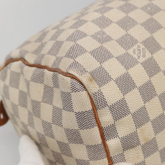 LOUIS VUITTON Damier Azur Speedy 30 Hand Bag N41533 LV Auth 130244