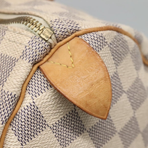 LOUIS VUITTON Damier Azur Speedy 30 Hand Bag N41533 LV Auth 130244