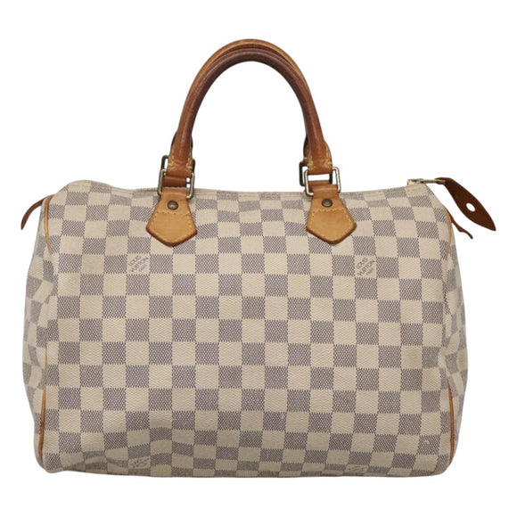 LOUIS VUITTON Damier Azur Speedy 30 Hand Bag N41533 LV Auth 130244
