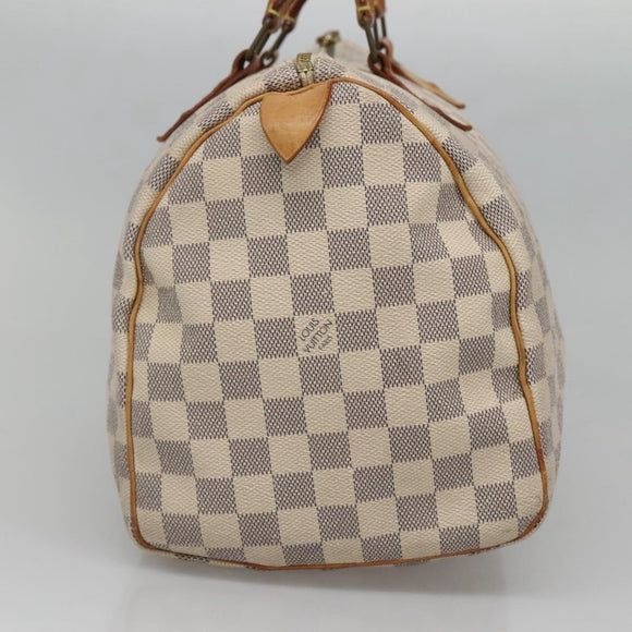 LOUIS VUITTON Damier Azur Speedy 30 Hand Bag N41533 LV Auth 130244
