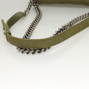 CHANEL Chain Matelasse Boy Chanel Shoulder Bag Suede Green CC Auth 130248-7