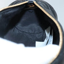 VERSACE Chain Shoulder Bag Leather Black Gold Auth 130252-21