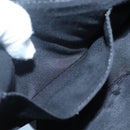 VERSACE Chain Shoulder Bag Leather Black Gold Auth 130252-22