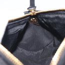 VERSACE Chain Shoulder Bag Leather Black Gold Auth 130253-19